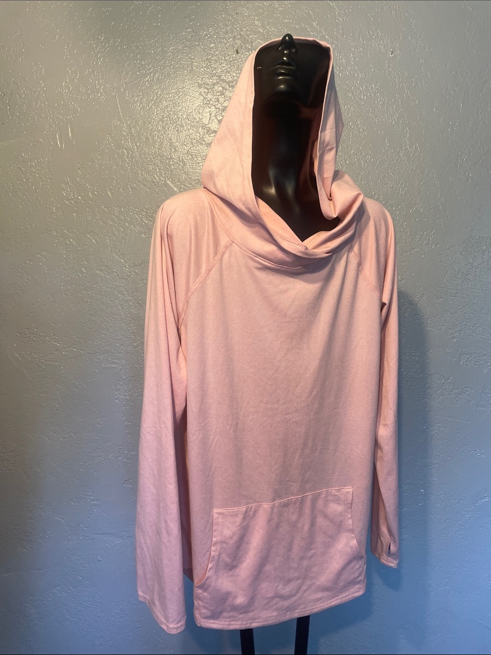 Light Pink Hooded Pullover poly